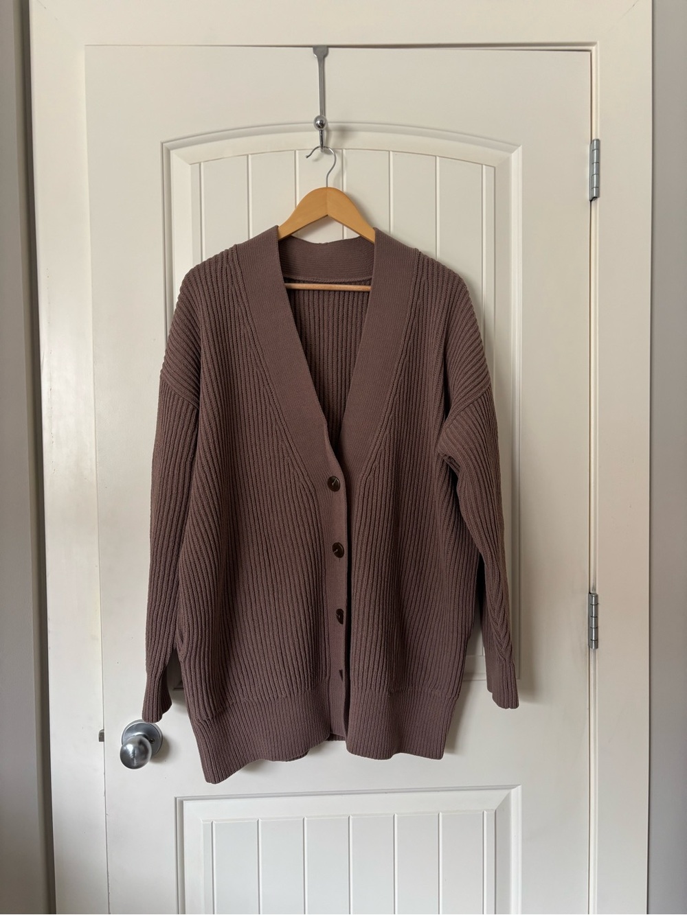 Lululemon Knit Button Front Cardigan Taupetastic Size M NWOT